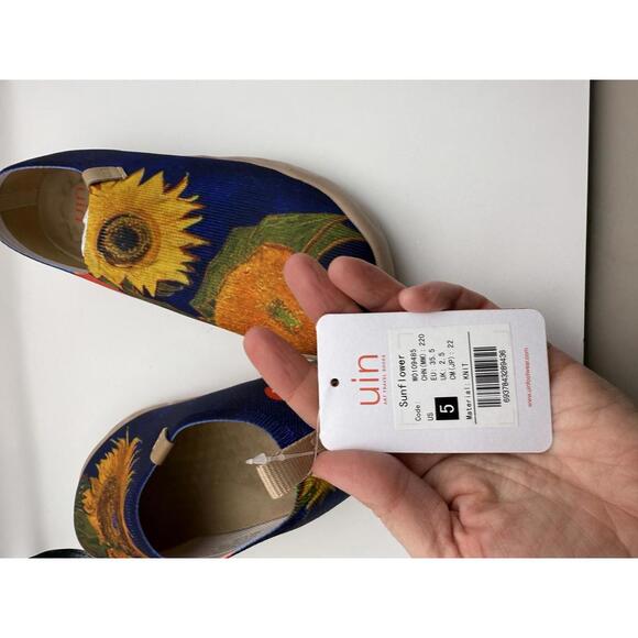 UIN Women's Slip-On Shoes with Sunflower Design Size 5 - Picture 7 of 8